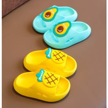 Chinelo Papete Slide Infantil Nuvem Frutinhas - Slide Papete Bebê Frutas -Criança Frutinhas Promoção