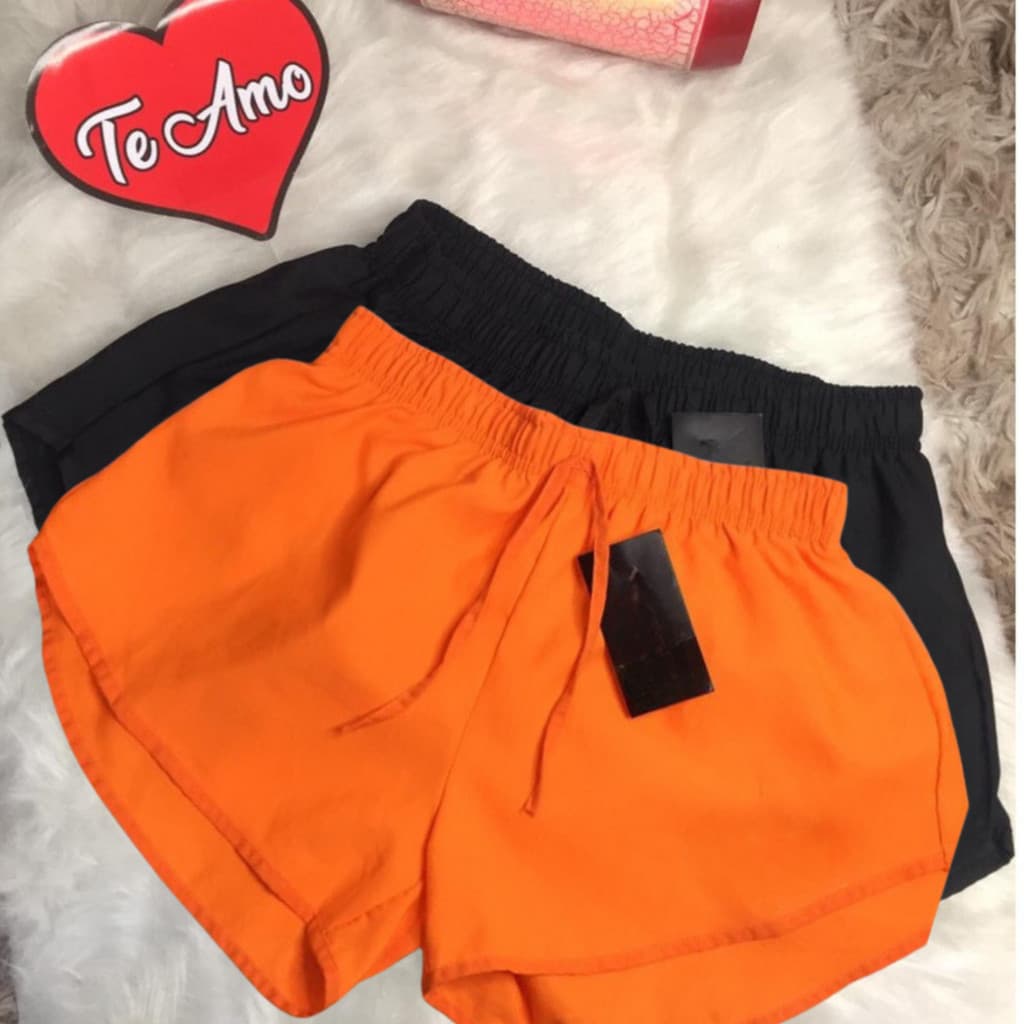 KIT 2 shorts  tactel feminino casual saida de praia corrida short academia shortinho  caminhada P ao EXG  mulher
