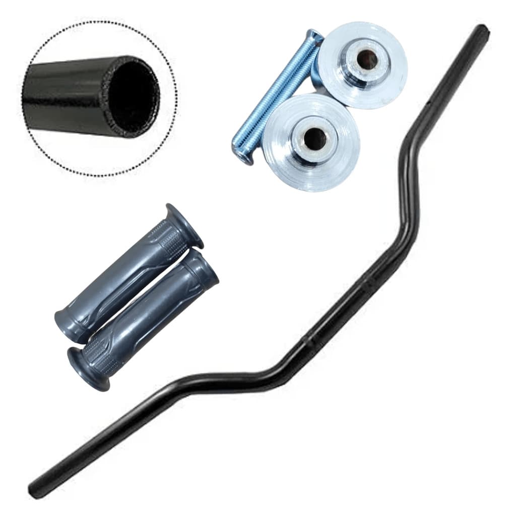 Guidão XT 125 Com Pezinho E Manopla Estabilidade Moto Resistente