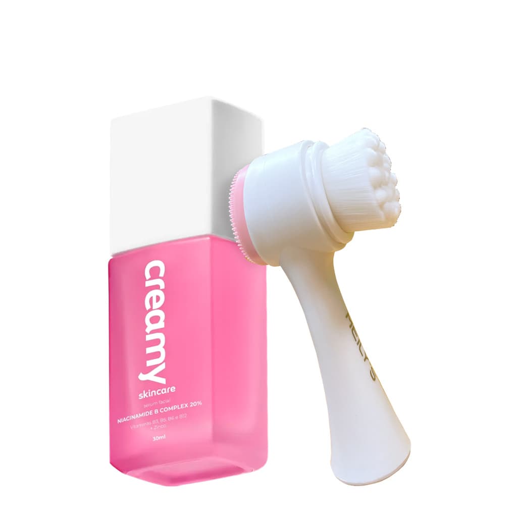 Kit Creamy Niacinamide B Complex 20% e Escova de Limpeza Facial 2 em 1 (2 produtos)