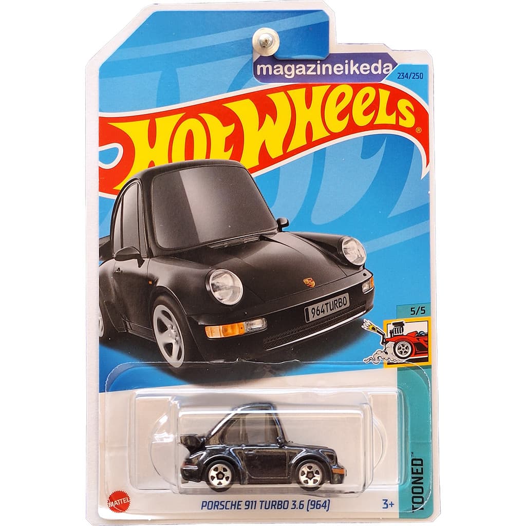 Carro Hot Wheels PORSCHE 911 TURBO 3.6 (964) HKG69 Preto TOONED