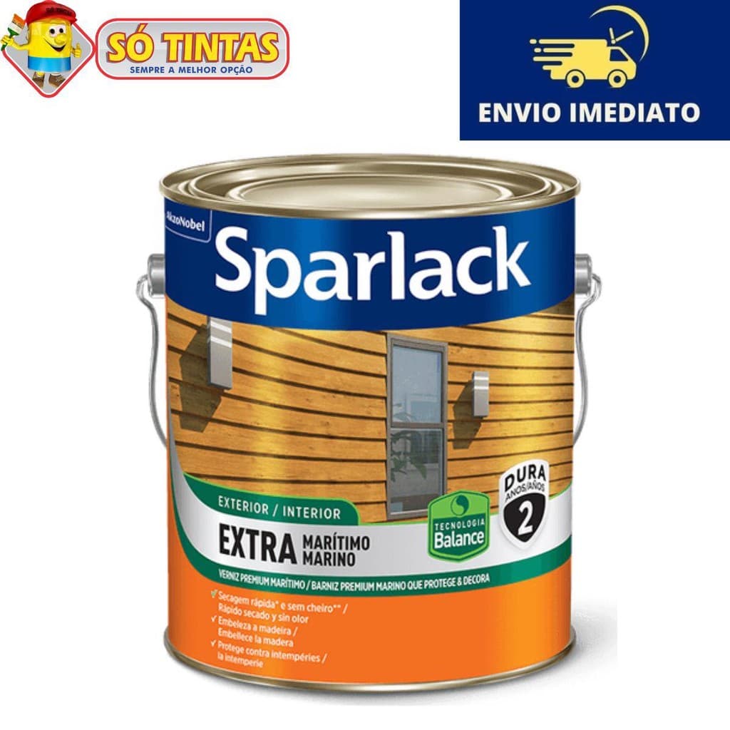 Verniz Marítimo Base Água Brilhante Incolor 3,6 Litros Protege e Decora - Sparlack
