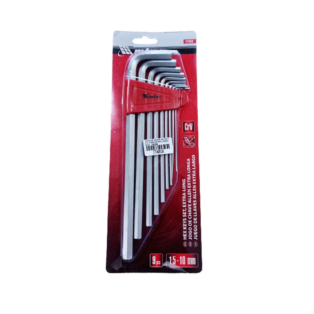 Jogo De Chave Allen Extra Longo 1,5 à 10mm MTX 09 Peças
