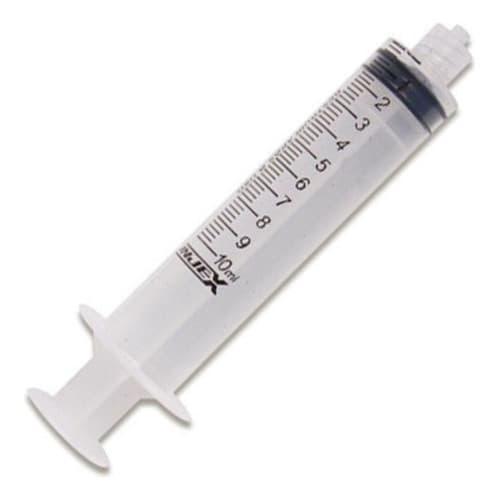 Seringa Descartável 10ml Bico Rosca Luer Lock - 50 Unidades