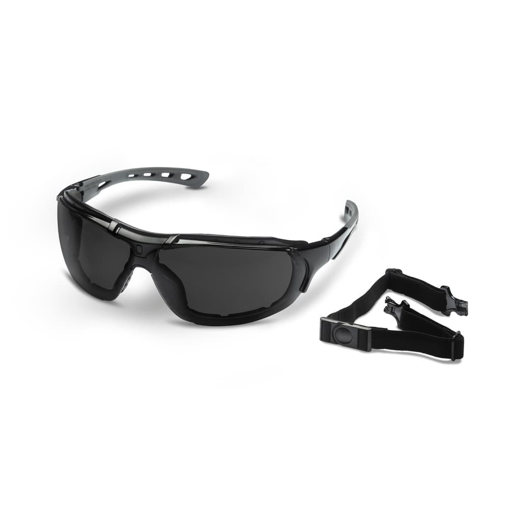 Oculos Proteção Ciclista Tatico Militar Airsoft Antirrisco Armação Armação Preto Lente Cinza-escuro