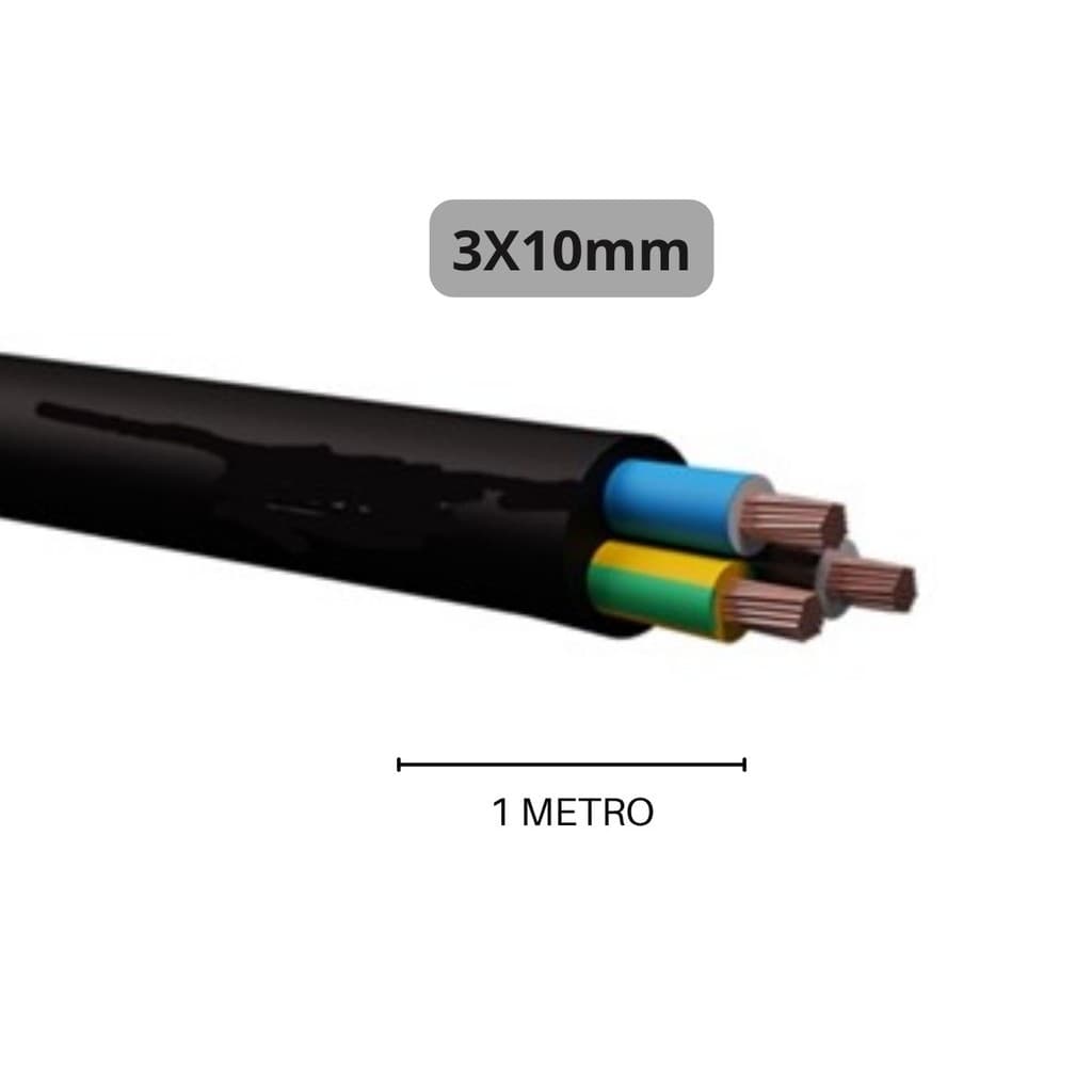Cabo PP 3x10mm Preto – Metro