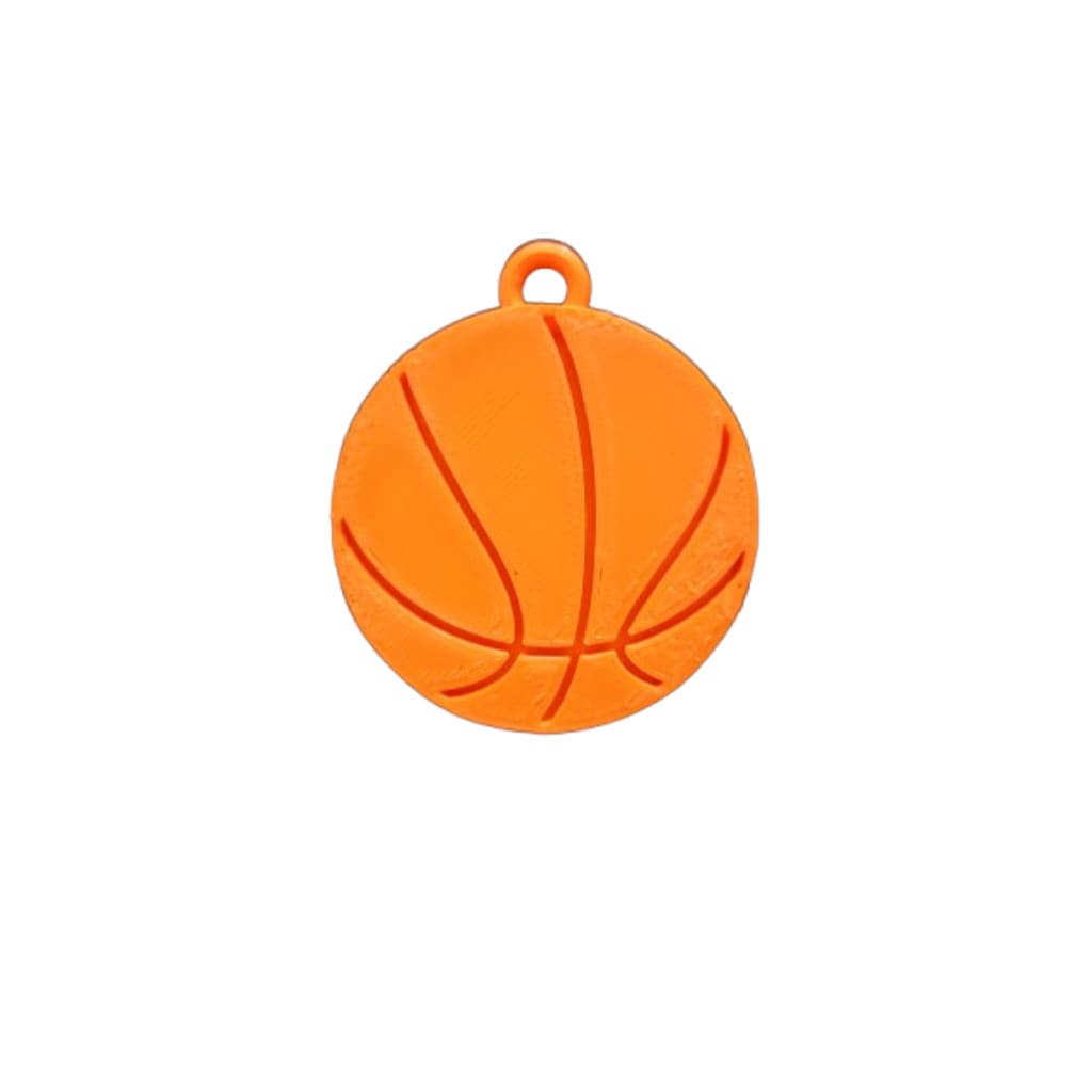 Pingente Bola de Basquete 3D - Chaveiro Esportivo Personalizado - Presente para Fãs de Basquete