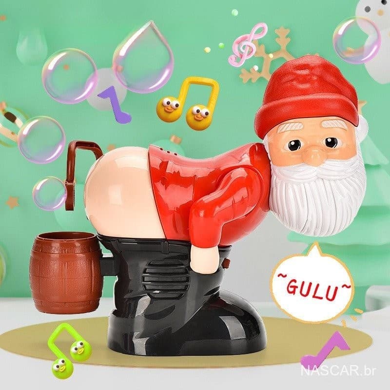 Brinquedo de Bolha de Papai Noel Elétrico com Som, Luz e Música, Brinquedo Interativo Engraçado, Presente de Natal, Brin