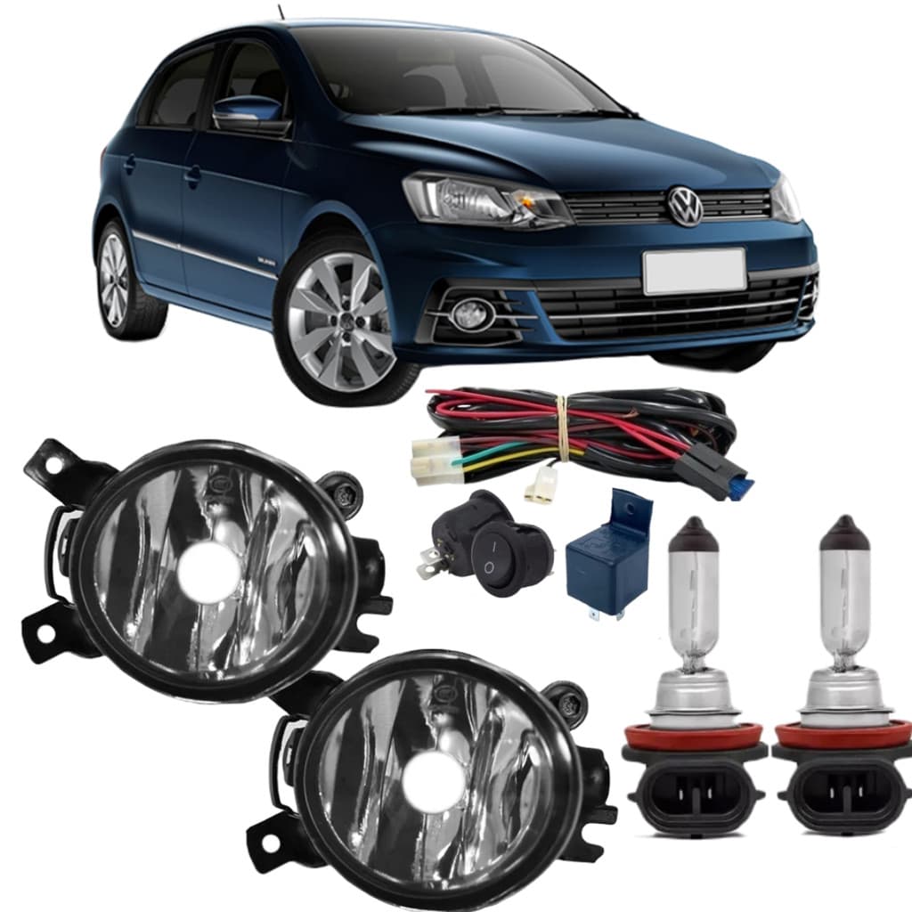 KIT FAROL MILHA GOL G7 2016 2017 2018 LAMPADAS HALOGENAS