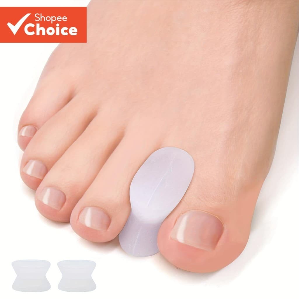 Separador de Dedo do Pé em Forma de I com Silicone para Correção de Hallux e Separador de Dedos