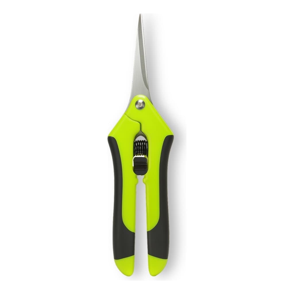 Tesoura Poda Reta Profissional Cultivo Plantas Grow Jardim Cor Verde-limão