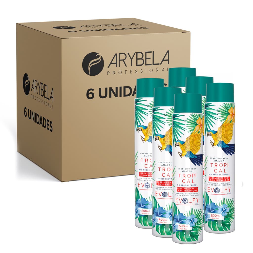 PACK 6 UN - CONDICIONADOR TROPICAL AMAZON BIO RECONSTRUTOR - EVOLPY LISS