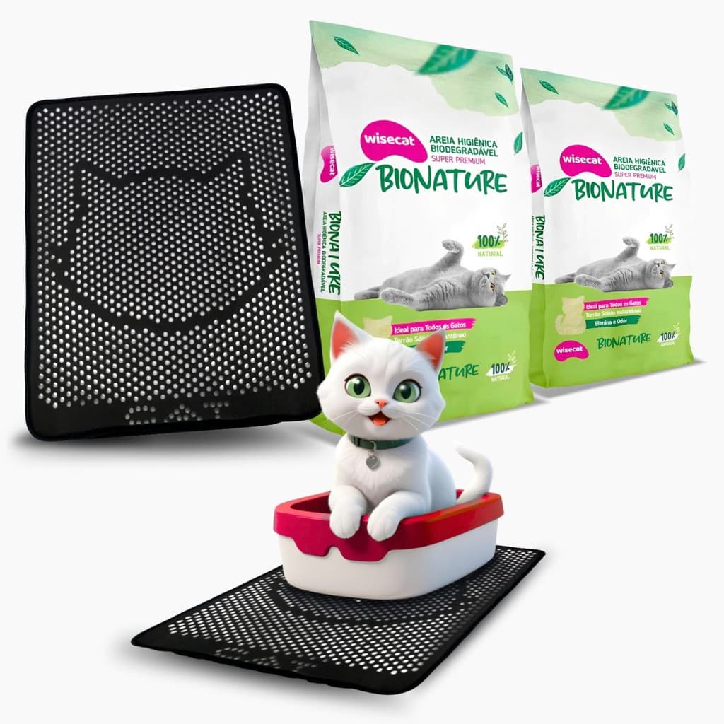 2 Areia Grossa Verde Bionature 2Kg Com Coletor Mypetone