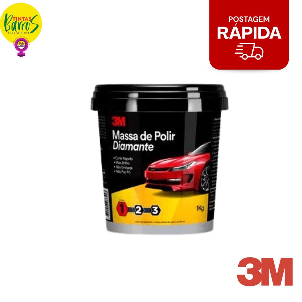 MASSA DE POLIR DIAMANTE POLIMENTO PROFISSIONAL 3M 1KL