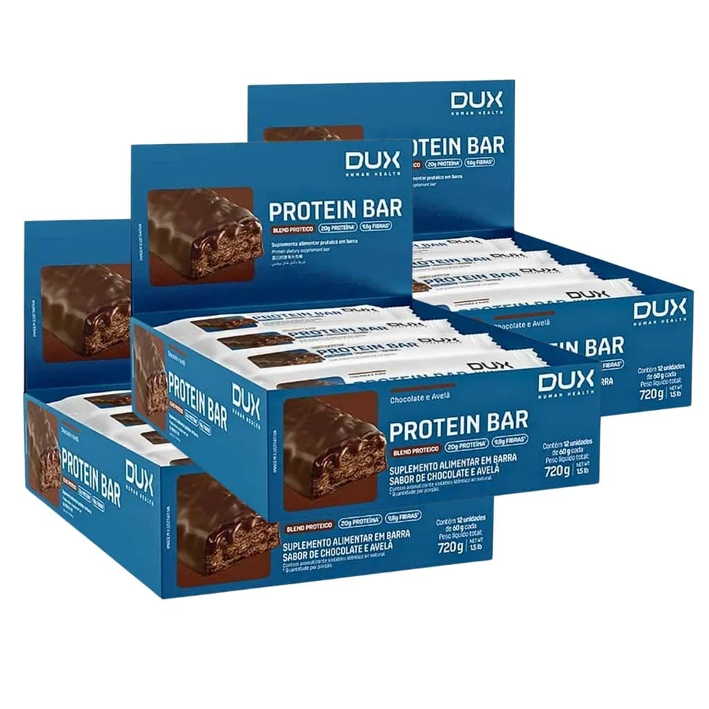 Kit 3x Display Whey Protein Bar 60g Dux Human Health