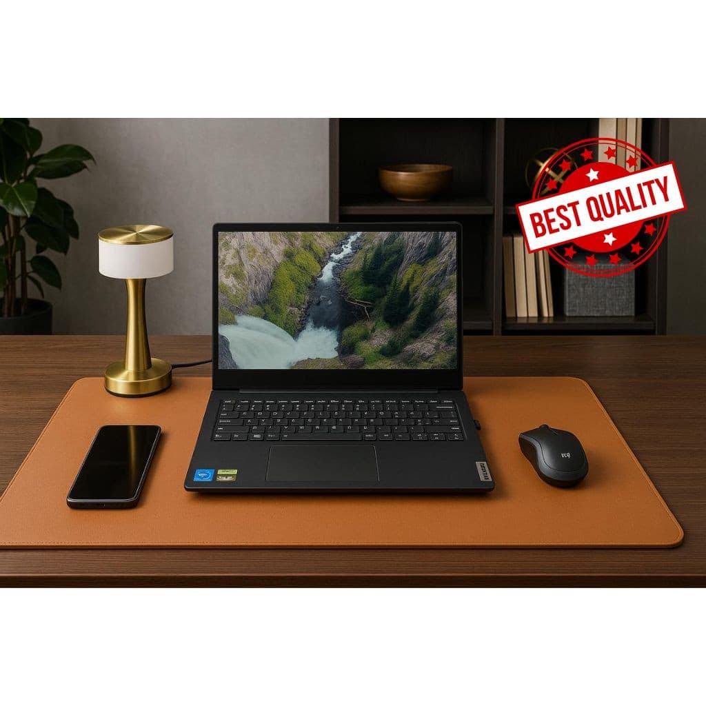 DeskPad Mouse Pad Luxo 90cm X 40cm Gigante Courino Sintetico marrom