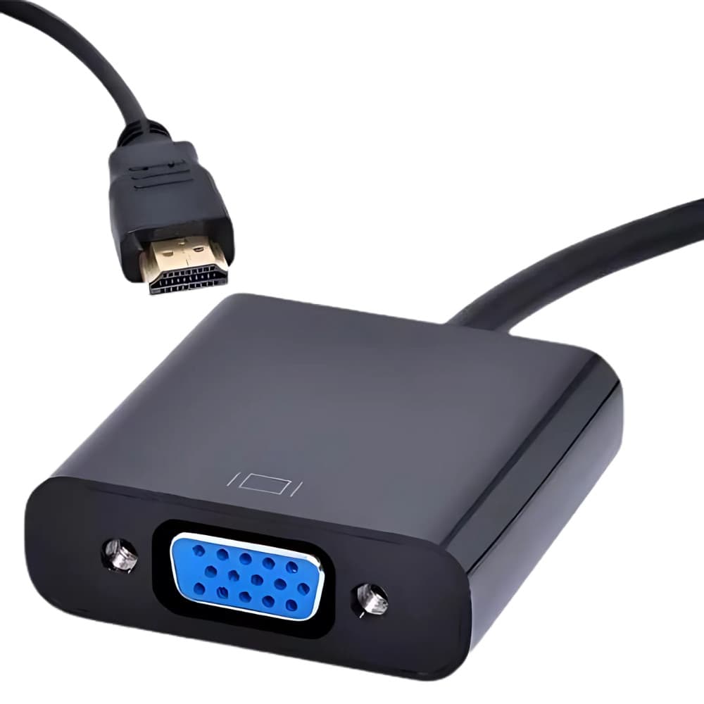 Cabo HDMI para VGA Conversor Adaptador De Vídeo Hdmi Para Vga - Totalmente Funcional
