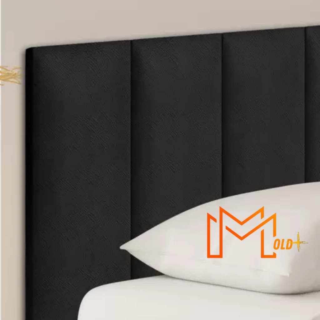 Kit 5 Unidades Cabeceira Modulada Solteiro 60x20 de Placas Adesivas Estofada Cama Box Solteiro