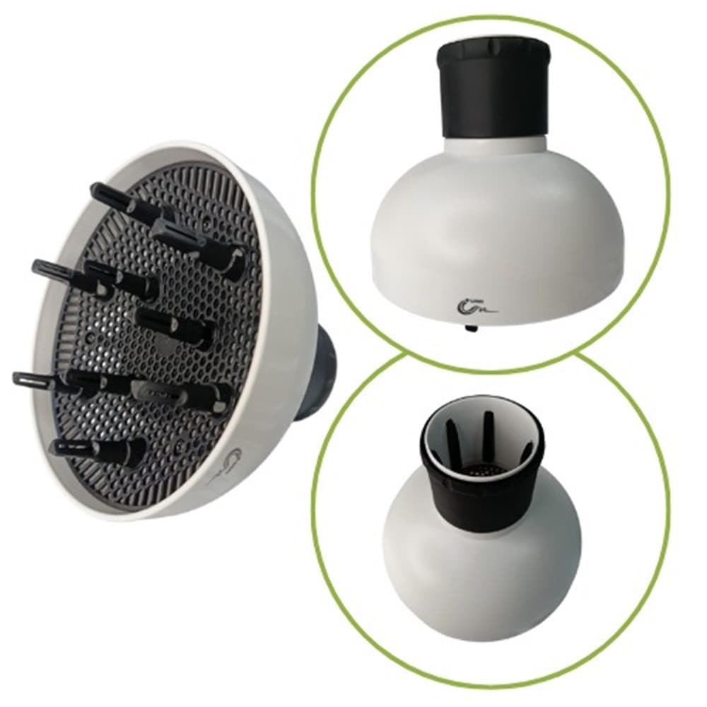 Difusor Para Secador Universal para Cabelo Cacheado cor Branco e Preto cod 999