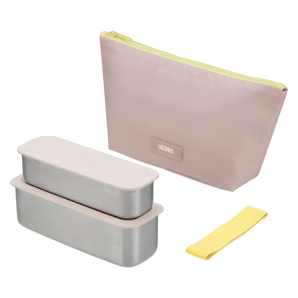 Lancheira térmica 2 camada de lancheira fresca slim amarelo rosa dsa-605w y-p