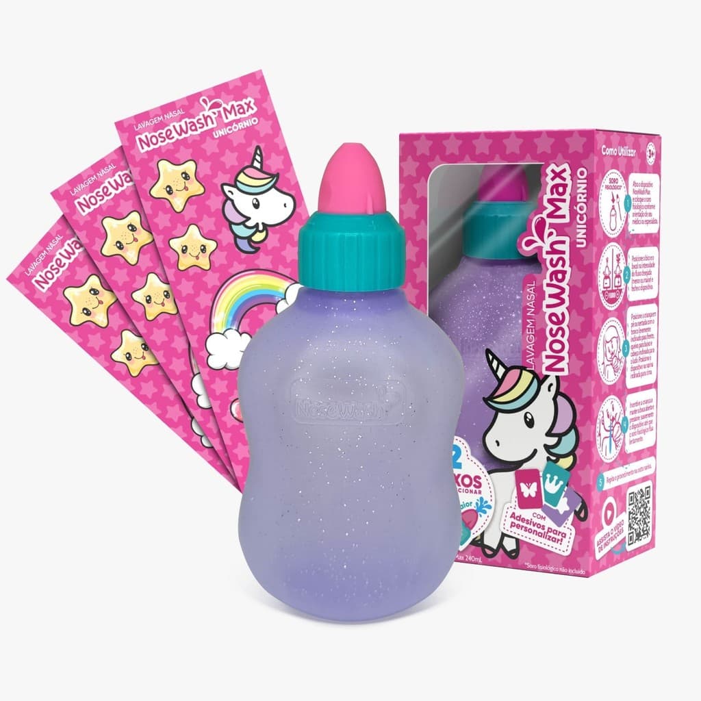 Nosewash Max Unicórnio Dispositivo P Lavagem Nasal Infantil