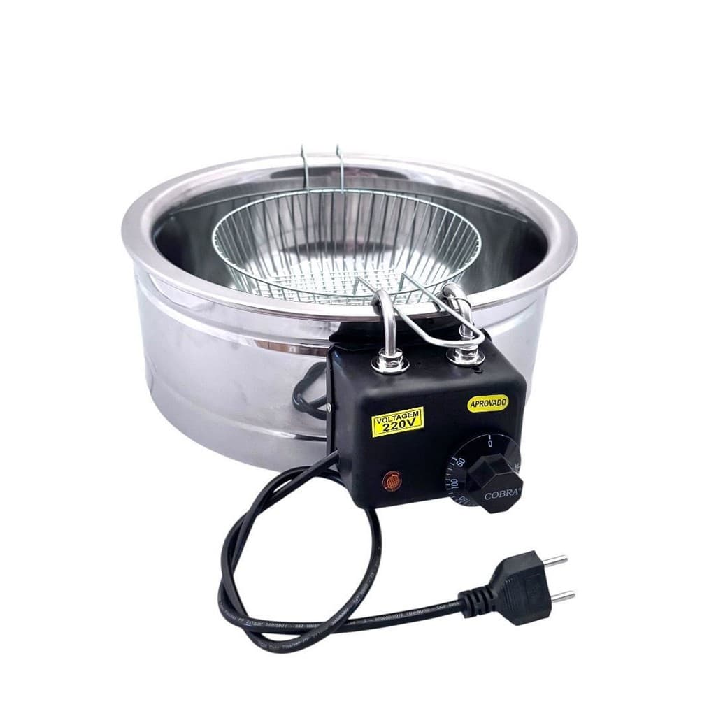 Tacho Aço Inox Fritadeira Industrial Elétrica 8 Litros 220V