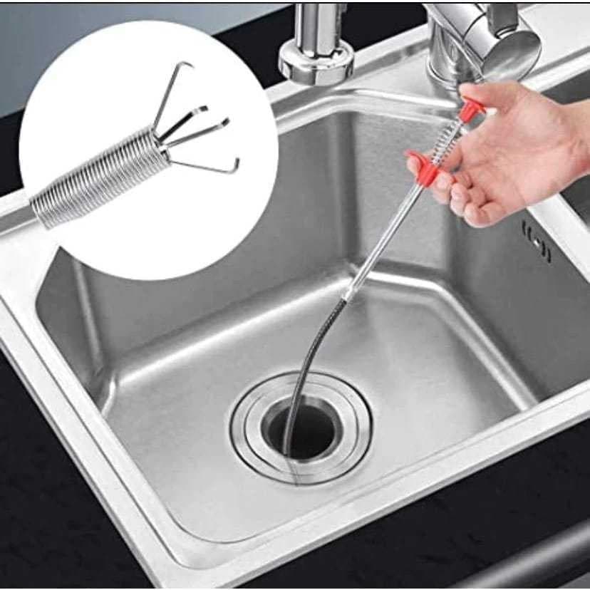 Desentupidor Flexível de Ralo e Pia 90cm com Garra Pegadora – Multiuso Cozinha e Banheiro