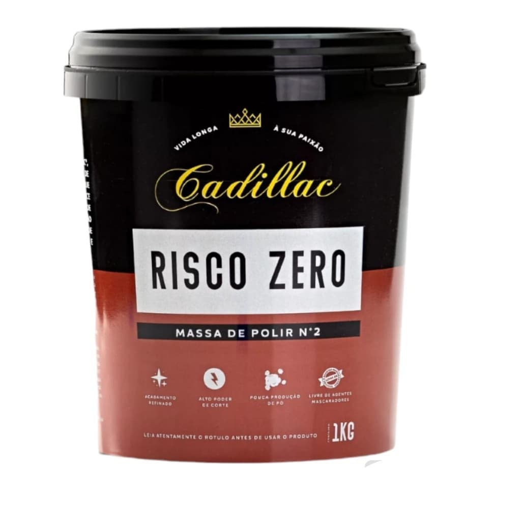 Massa De Polir Nº2 Risco Zero 1kg Cadillac Base D'água