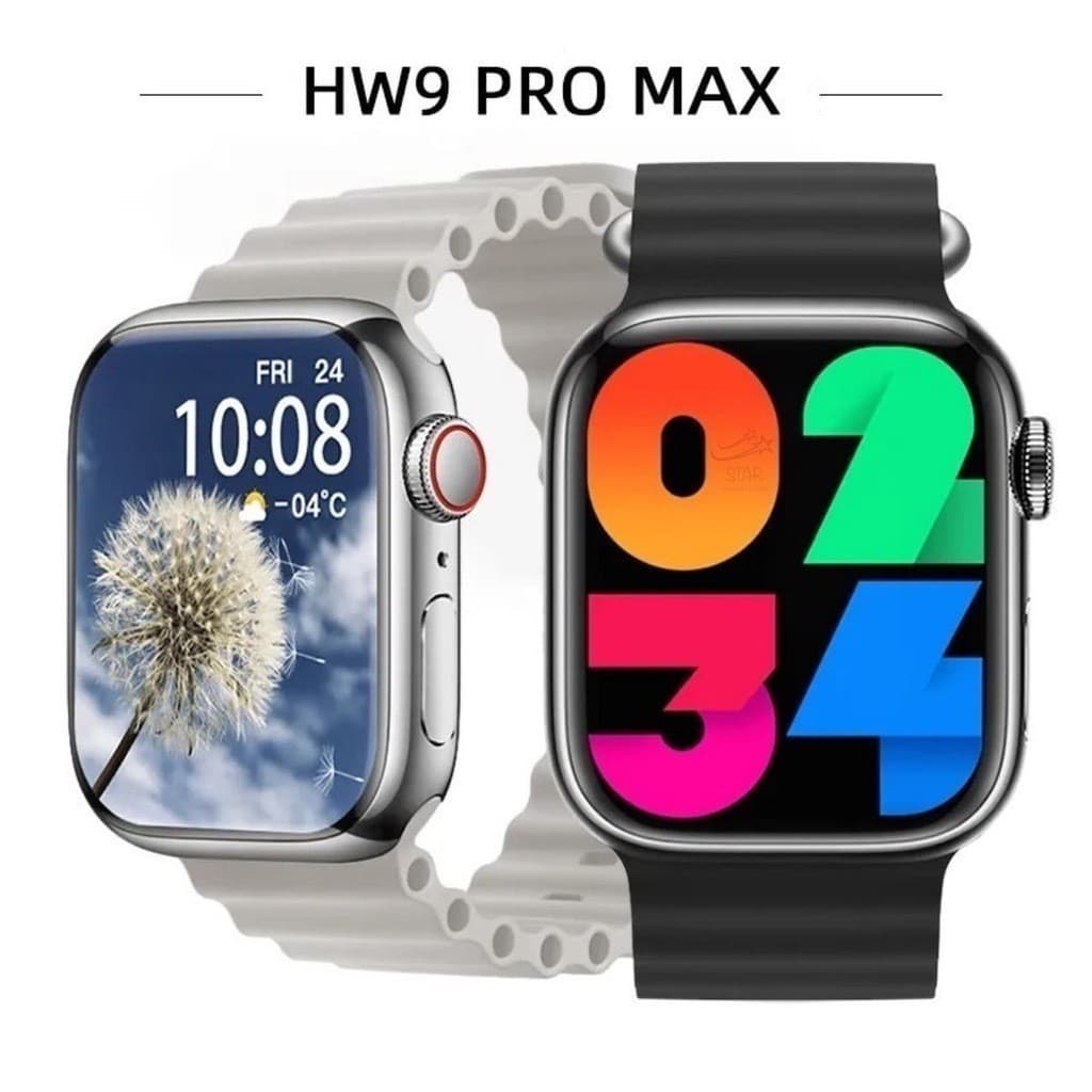 Smart Watch HW9 Pro Max Série 9 Tela Amoled de 2,2 Polegadas 2 Correias Smart Watch