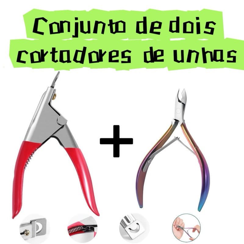 Cortador De Unhas Alicate Tips Sorriso Reta Postiça  Alicate Cortador Unhas