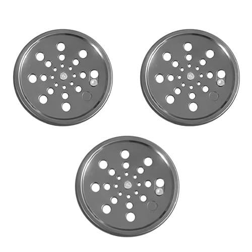 Kit com 3  Grelha Inox redonda com Fecho para Ralo 100mm