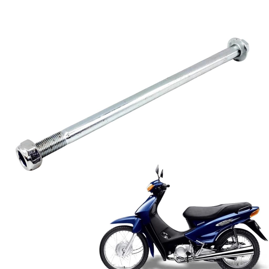 EIXO DA RODA TRASEIRA C/PORCA BIZ 100 1998-2005/ BIZ 110I-125 2006-2022 ORIGINAL EMBUS