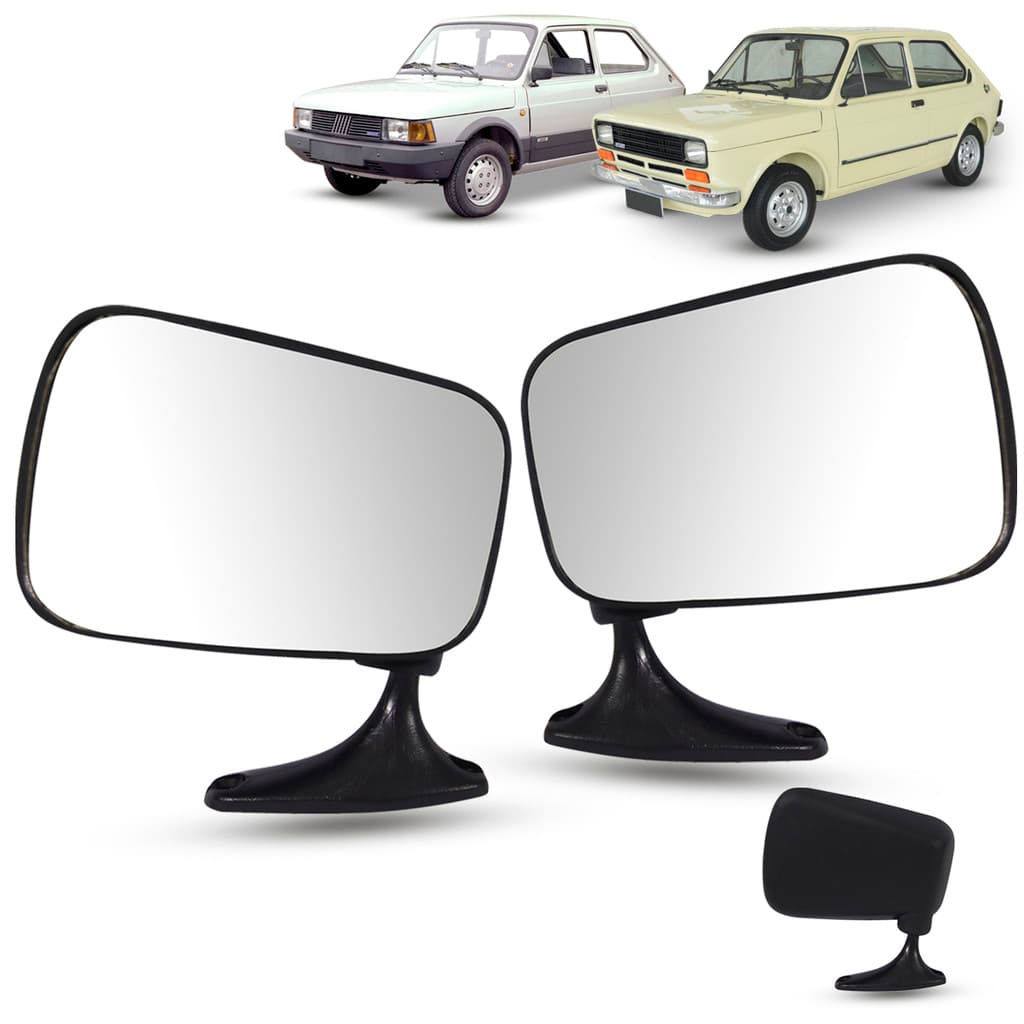 Par de Espelho Retrovisor Externo Fiat 147 Panorama Europa Spazio 1976 a 1986