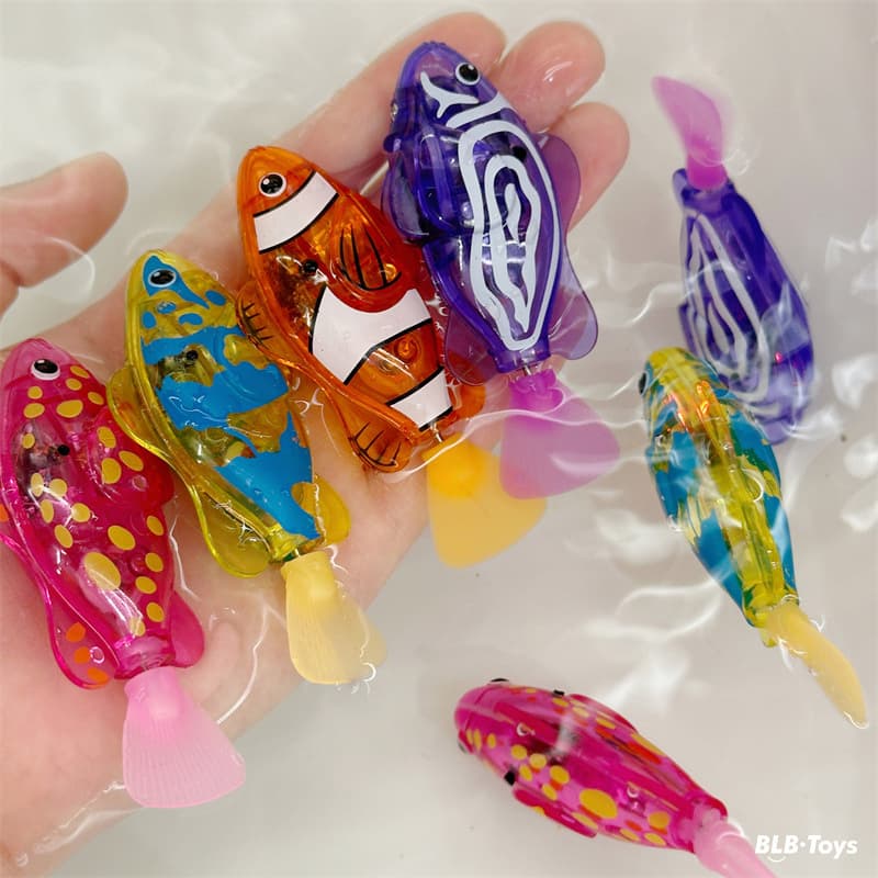 1x Robô Eletrônico Pet Brinquedo Peixe Aquático Alimentação Crianças Presente COD