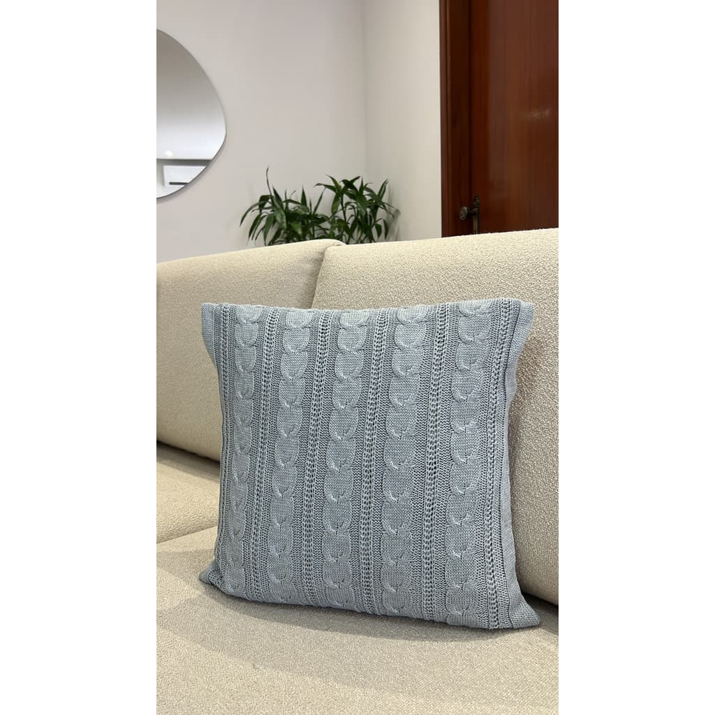 Capa De Almofada Tricot 45x45 Decorativa Sofa Trico Madrid