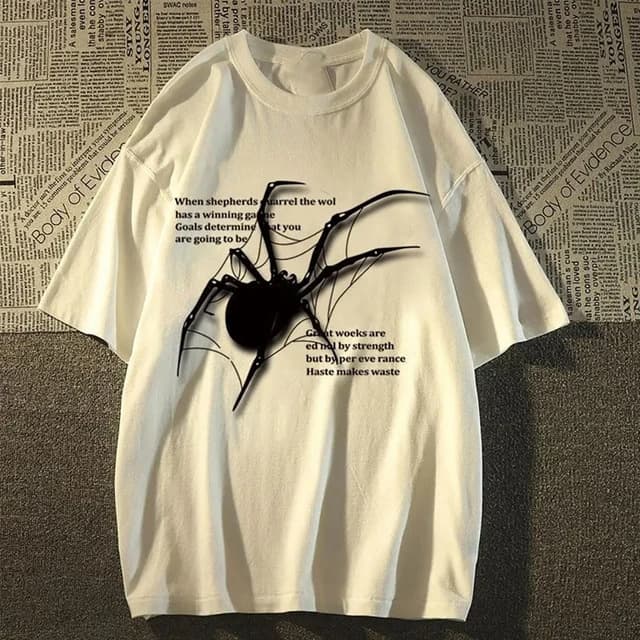 Camiseta Unissex Estampa Aranha Spider Camisa Estilo Streetwear Envio Imediato