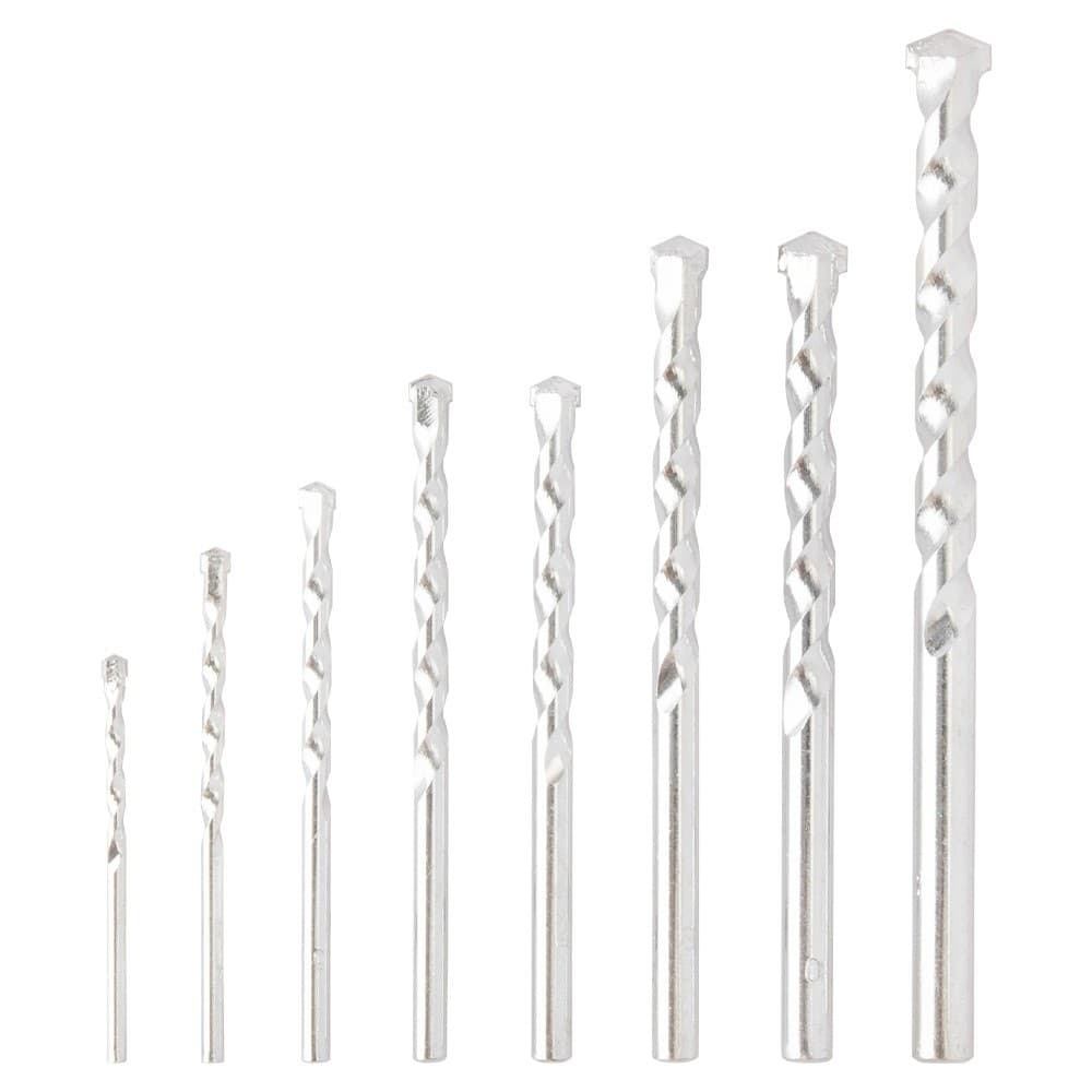 Jogo Broca de Concreto Com Videa - Kit 8 ou 3 Brocas - Widea para Alvenaria Furadeira Broca Longa