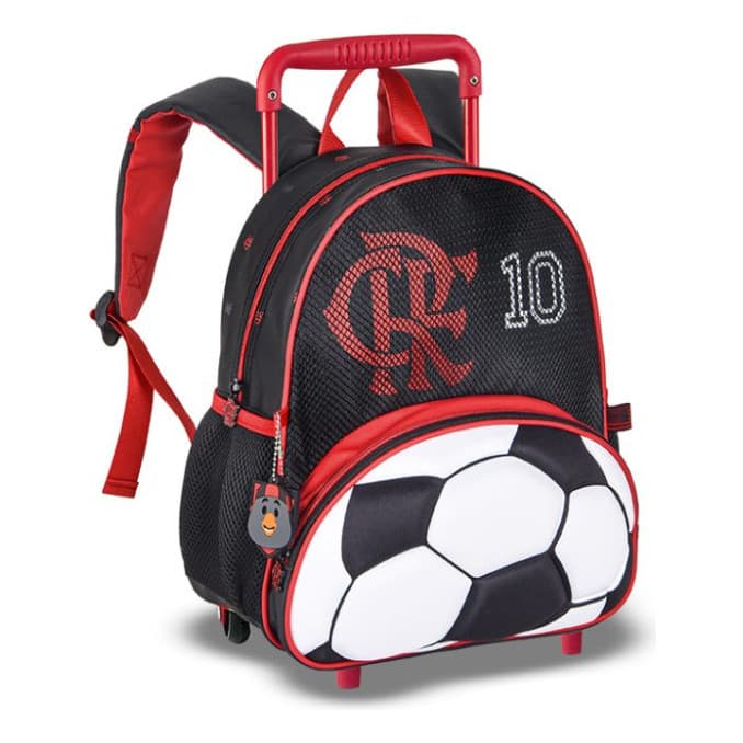 Mochila Infantil Flamengo Carrinho Clio Escolar