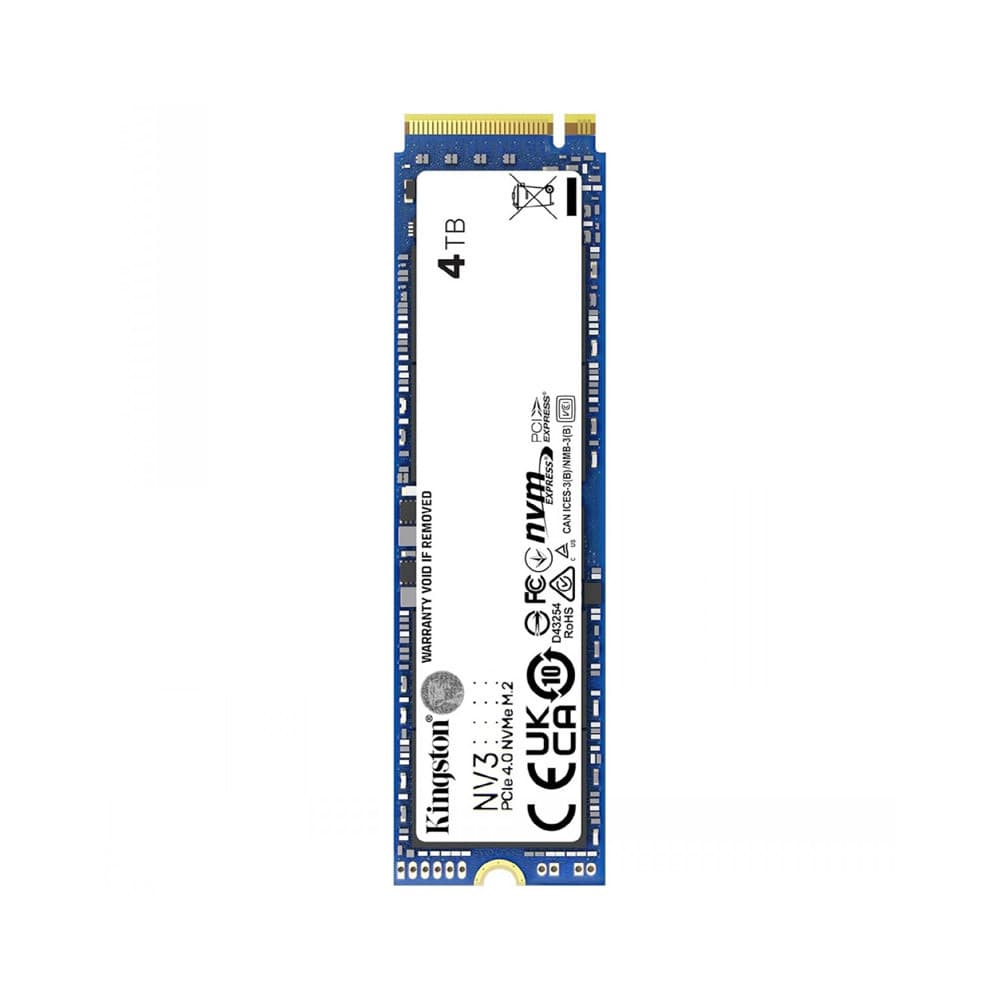 Ssd Kingston Nv3, 4tb, M.2 Nvme, 2280, Pcie 4.0, Leitura 6000mbs E Gravação 5000mbs - Snv3s4000g