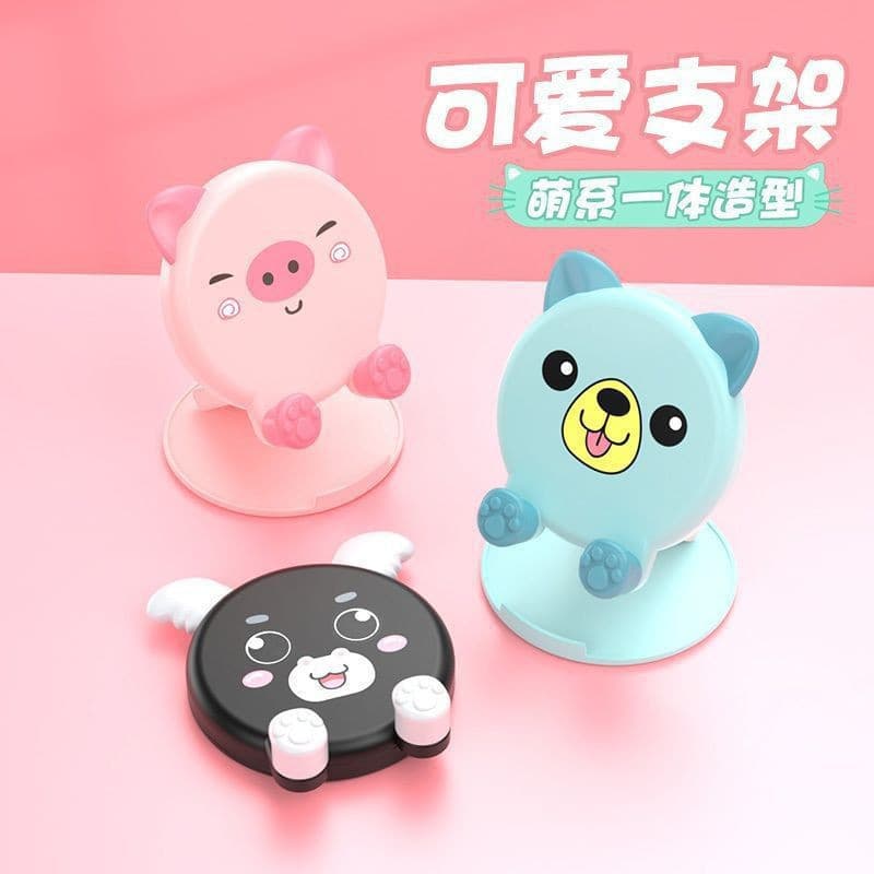 Criativo bonito suporte do telefone móvel dos desenhos animados suporte de mesa ao vivo Tablet preguiçoso suporte portát