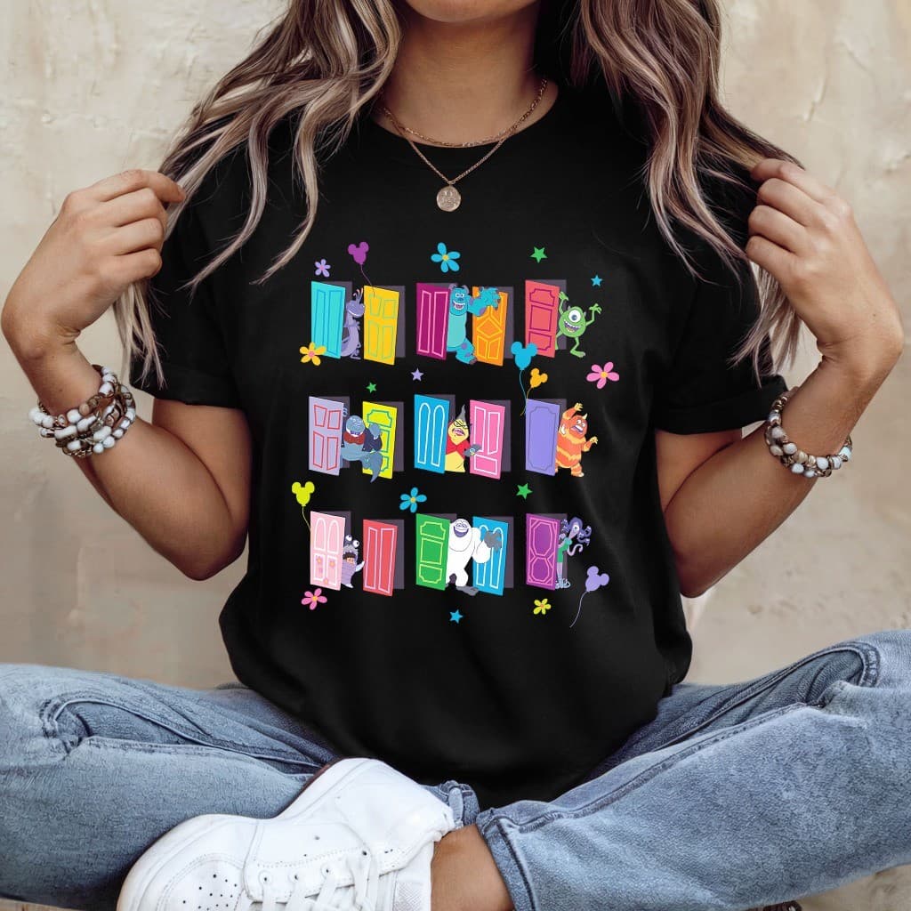 Camiseta Camisa 30.1 e Baby Look Feminina PRETA 100% Algodão Monstros S.A, Disney, Pixar, Plus Size Envio Imediato