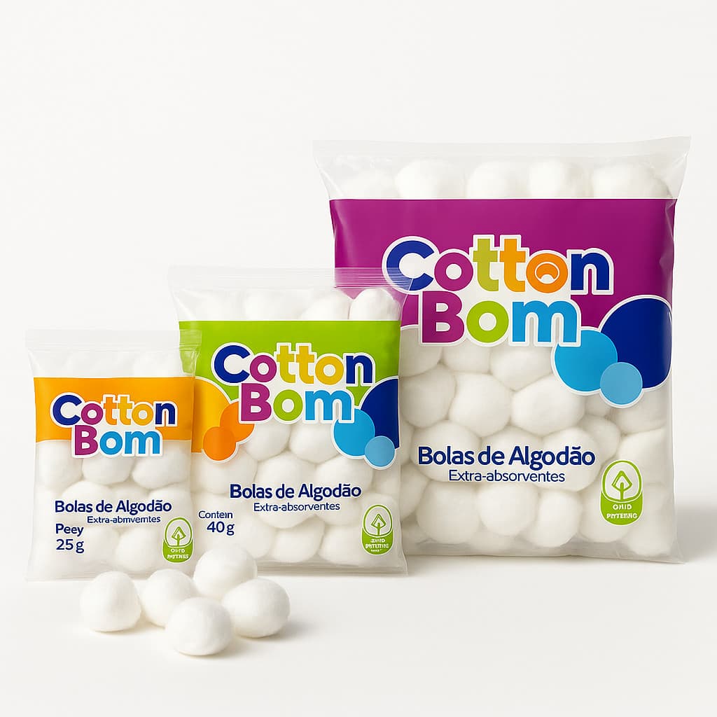 Algodão Bola Kit até 10 Pacotes Bolinha Limpeza de Pele Bebe Remoção Esmalte Maquiagem