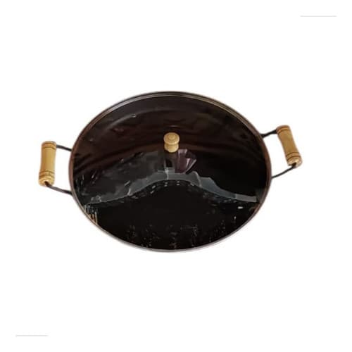 Tacho Disco De Arado Chapa De Ferro Com Tampa De Vidro 40cm