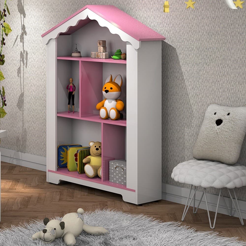 Estante Infantil Casinha Nicho Princesa MDF Quarto Menina