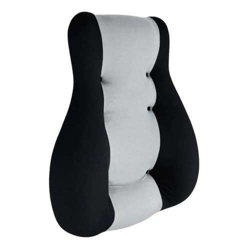 Encosto Lombar Super Coluna Ergonômico  Visco Preto E Cinza