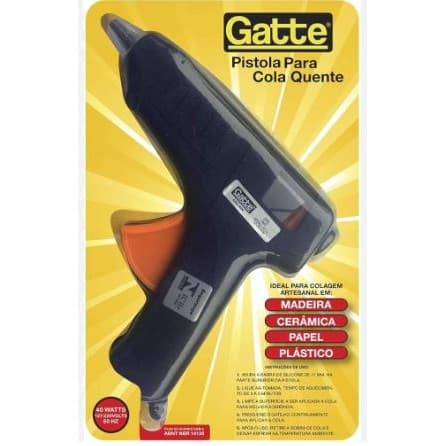Pistola de Cola Quente 40W Bivolt Gatte 4008 Ideal para Artesanato e Reparos