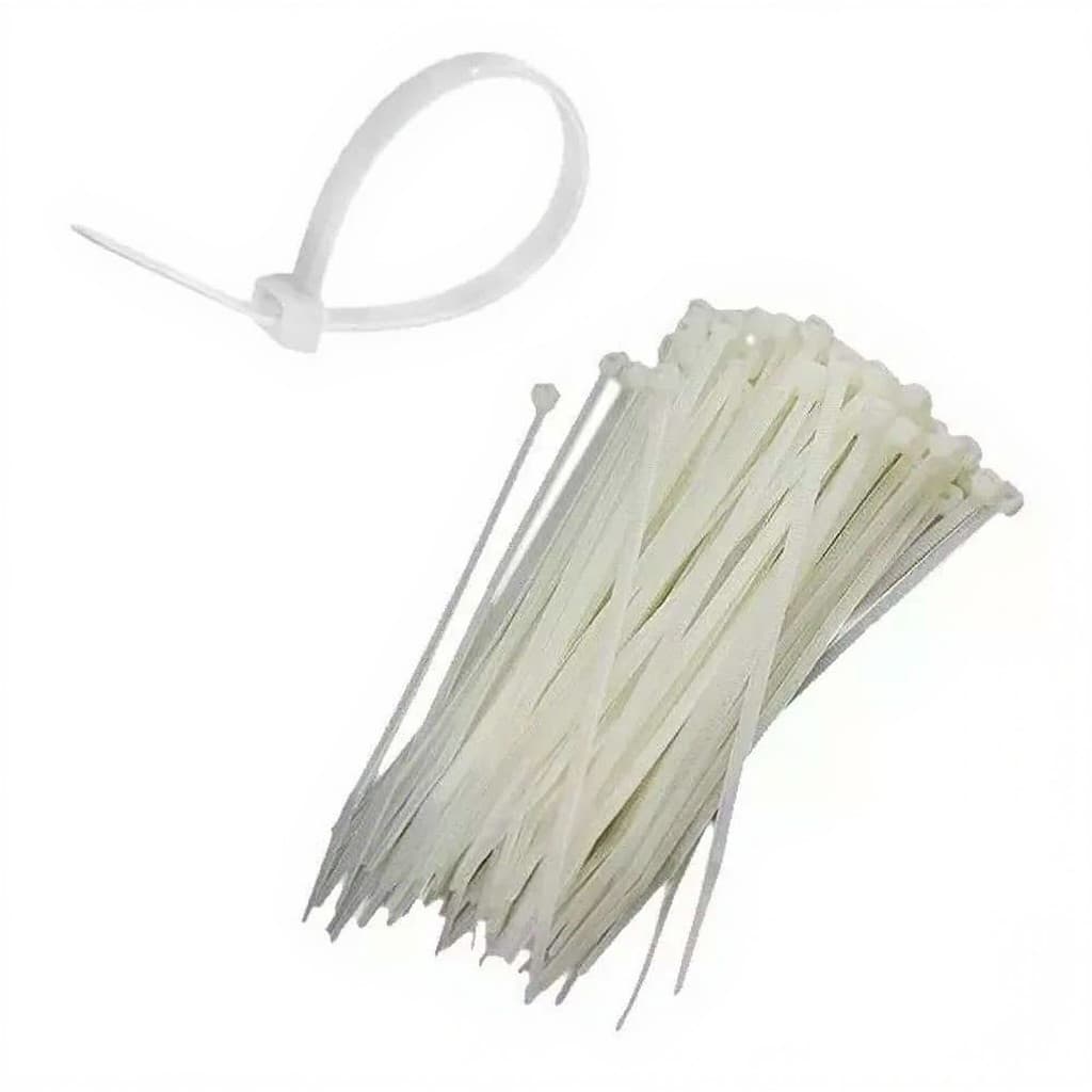 Kit 1000 Abraçadeiras Plásticas MXT 10cm x 2,5mm – Nylon Branco Multiuso