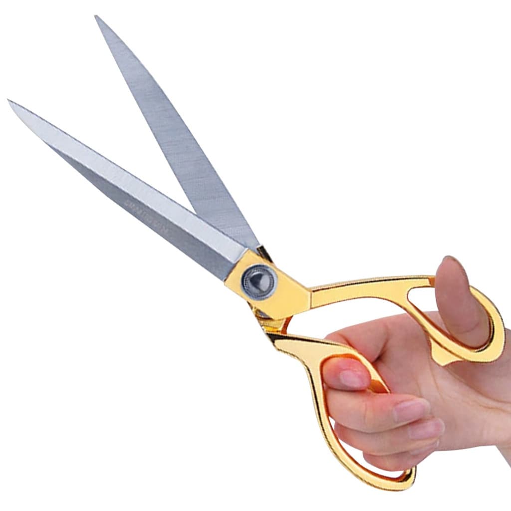 Tesoura Alfaiate De Costura Profissional Tecido Dourada Aço 20cm