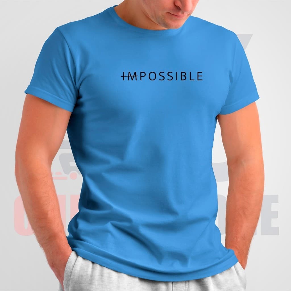 Camiseta Impossíble Camisa Casual 100% Algodão