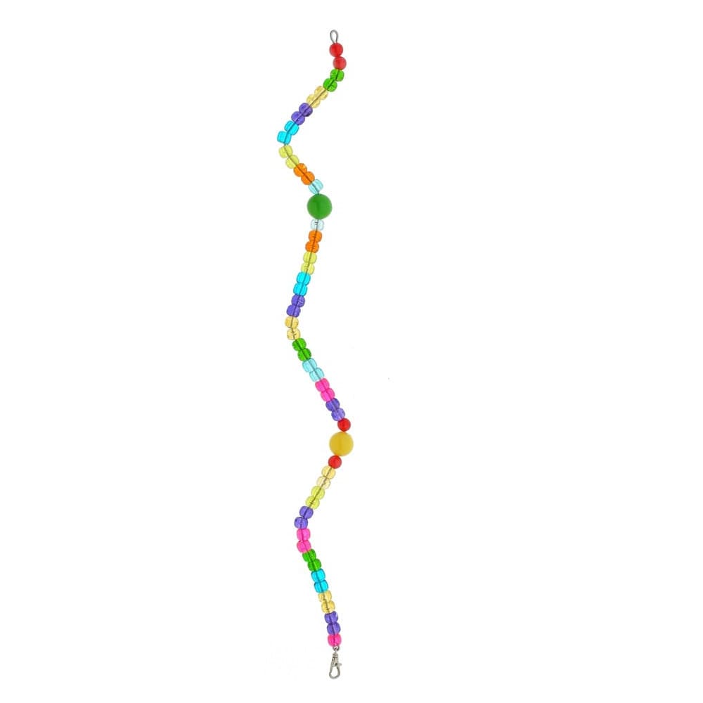 Brinquedo Pássaro Passarinho Calopsita Interativo Antiestresse Pendurar Triangular Miçanga  Bird Toy